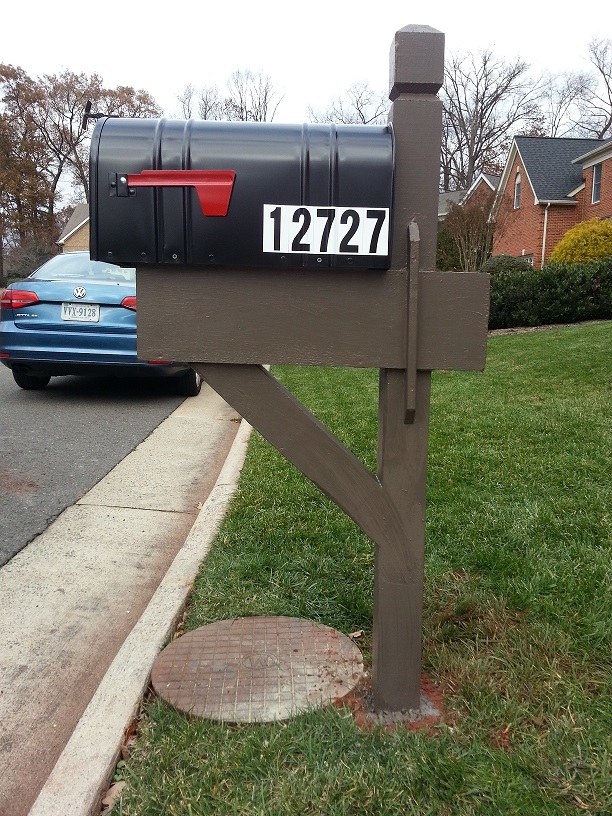 Post with Newspaper holder